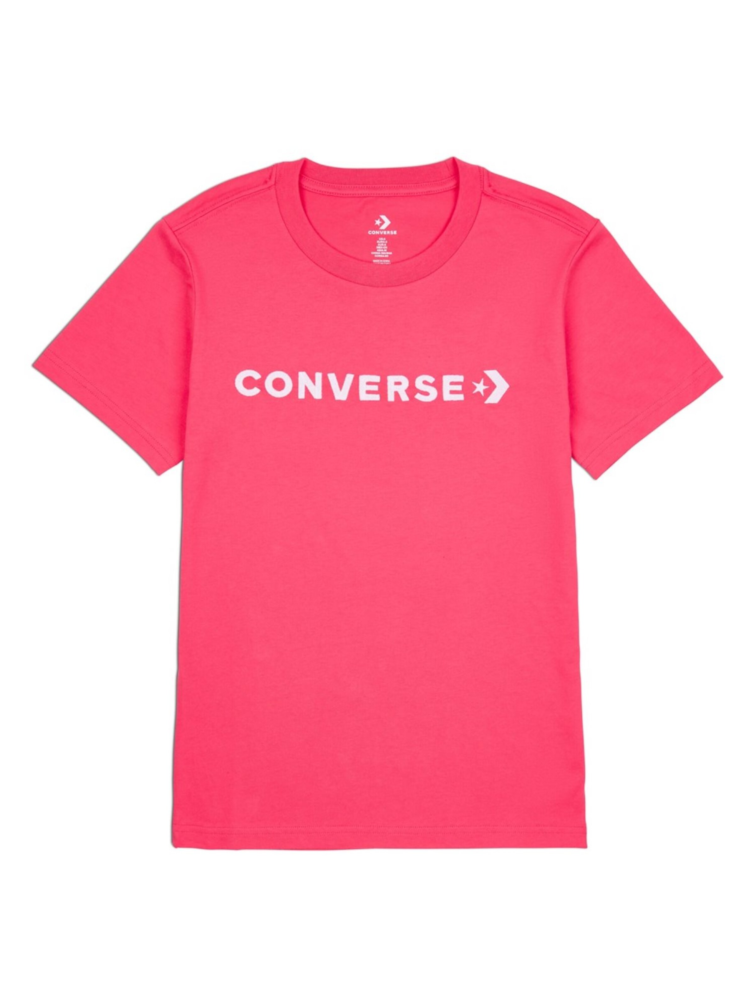 CONVERSE Shirt 'Glossy Wordmark'‌‌‌‌‌ in Pink: Vorderseite