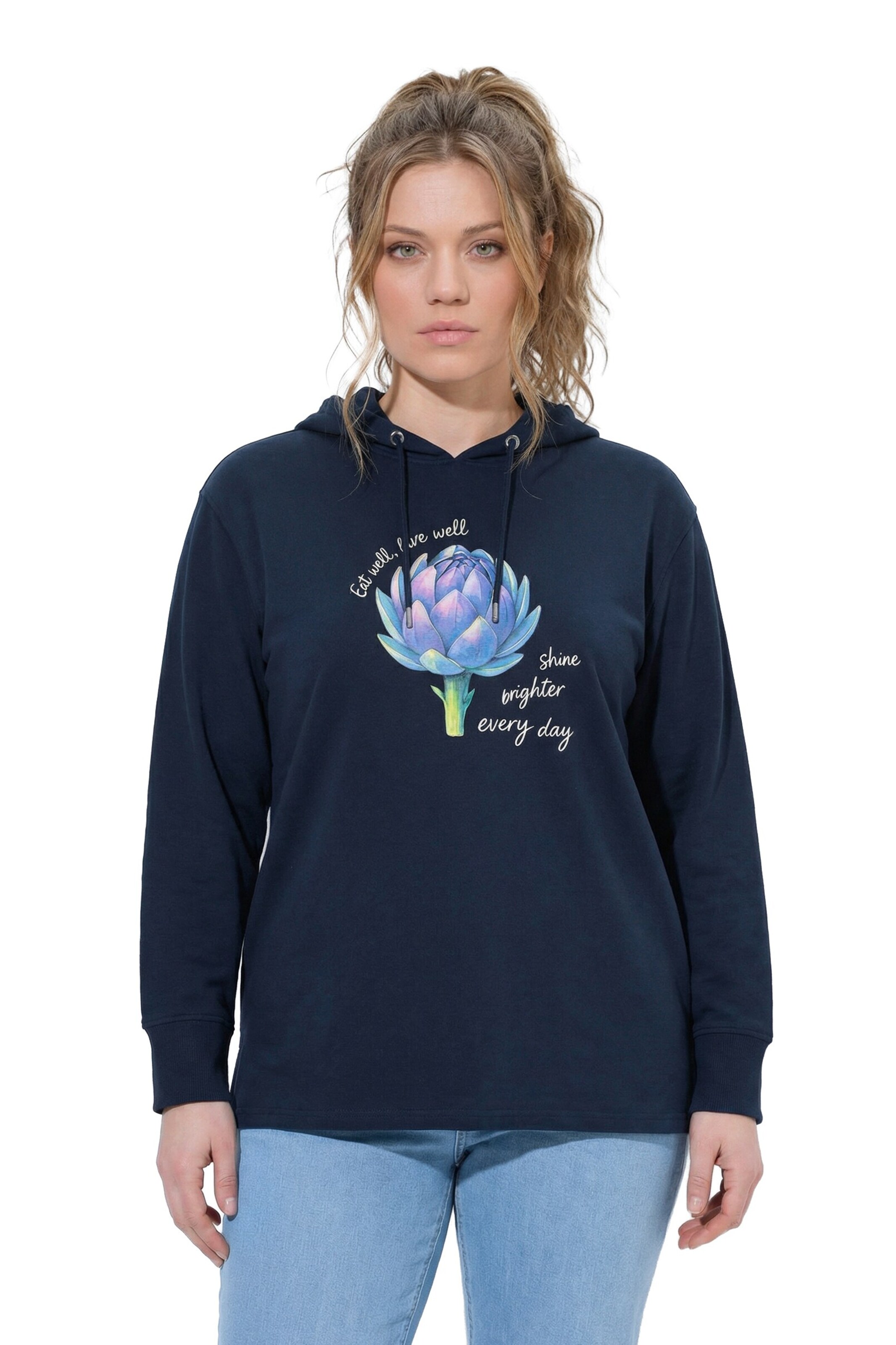Ulla Popken Sweatshirt in Blue: front