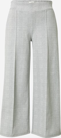 ICHI Wide leg Pleated Pants 'Kate' in Grey: front