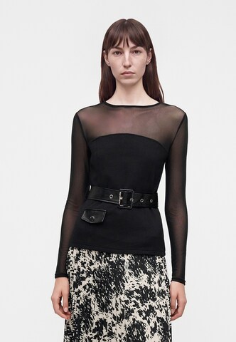 Karl Lagerfeld - Camiseta en negro: frente