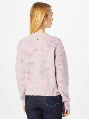 PULZ Jeans Strickjacke 'PZ IRIS' in Lila