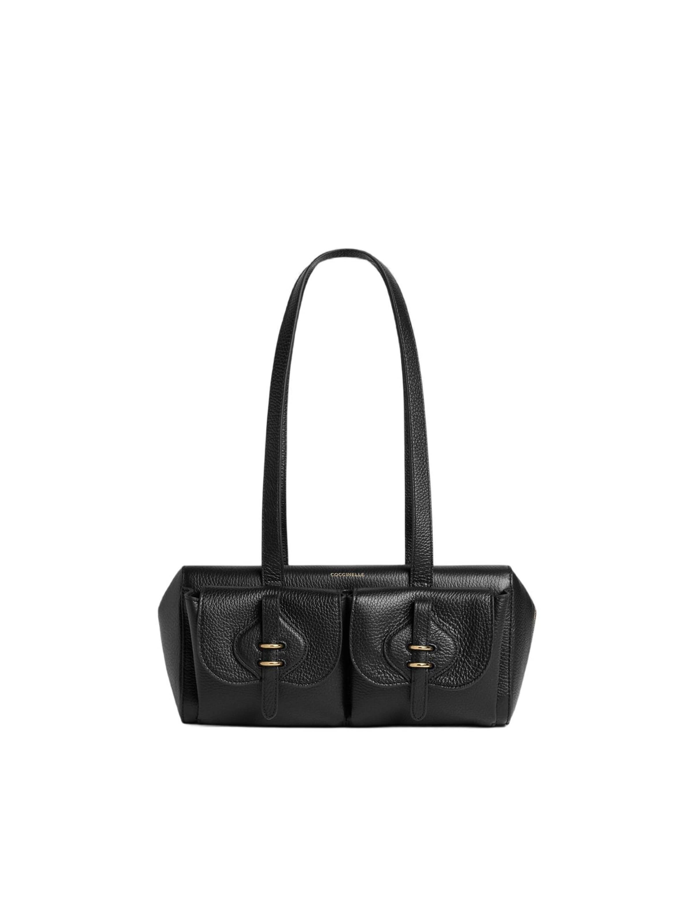 Coccinelle - Bolso de hombro en negro: frente