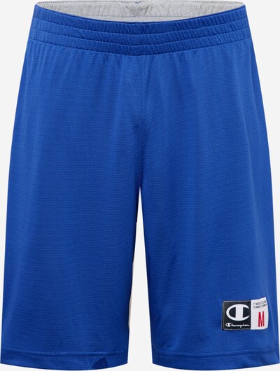 Champion Authentic Athletic Apparel Calças de desporto em azul / acinzentado / vermelho fogo / preto / branco, Vista do produto