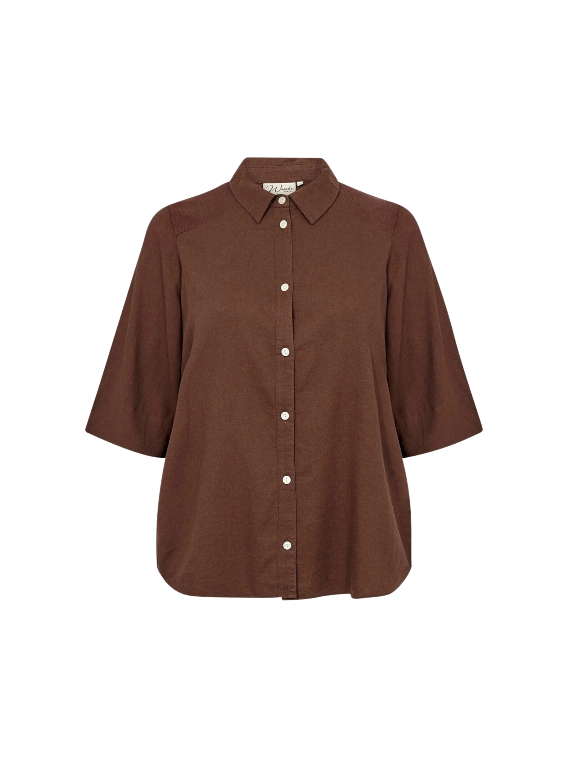 Wasabi Concept Bluse 'Corinna 15' i mørkebrun, Produktvisning