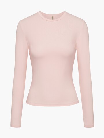 T-shirt 'Cotton Longsleeve' cfab (formerly creamy fabrics) en rose : devant