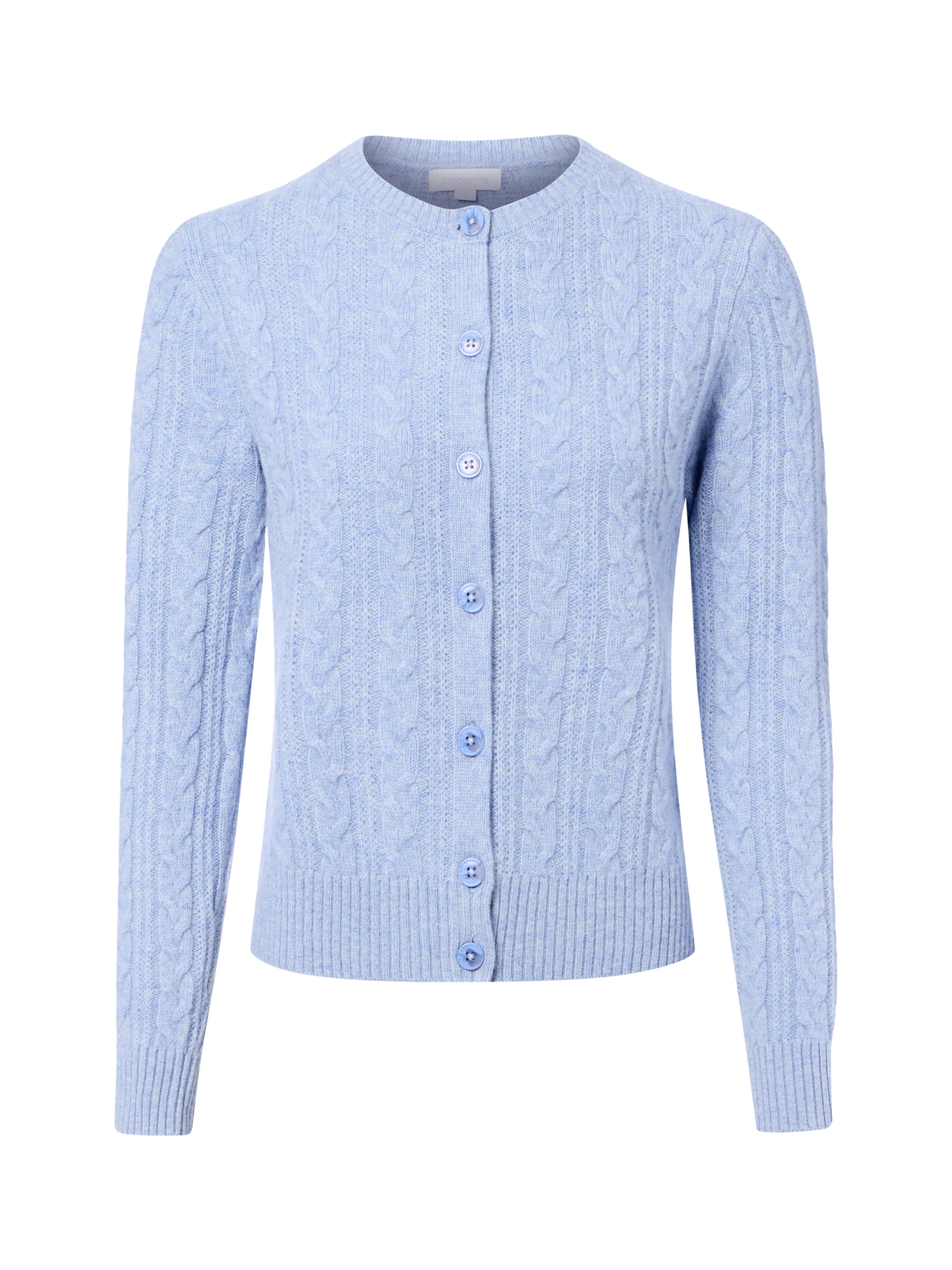 Brookshire Gebreid vest in Blauw: voorkant