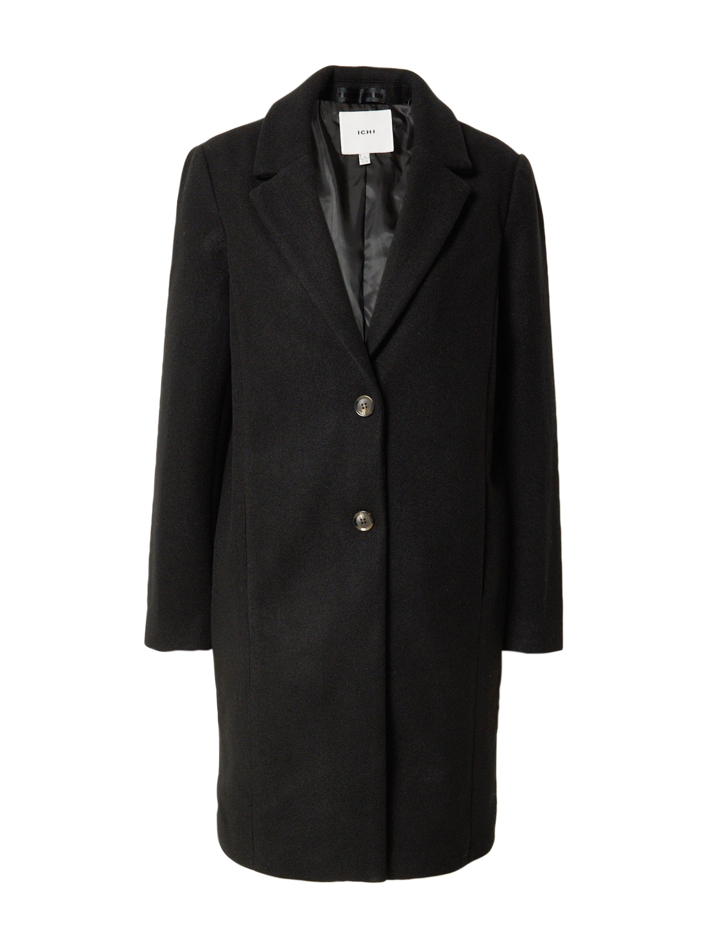 Manteau mi-saison 'Jannet' ICHI en noir : devant