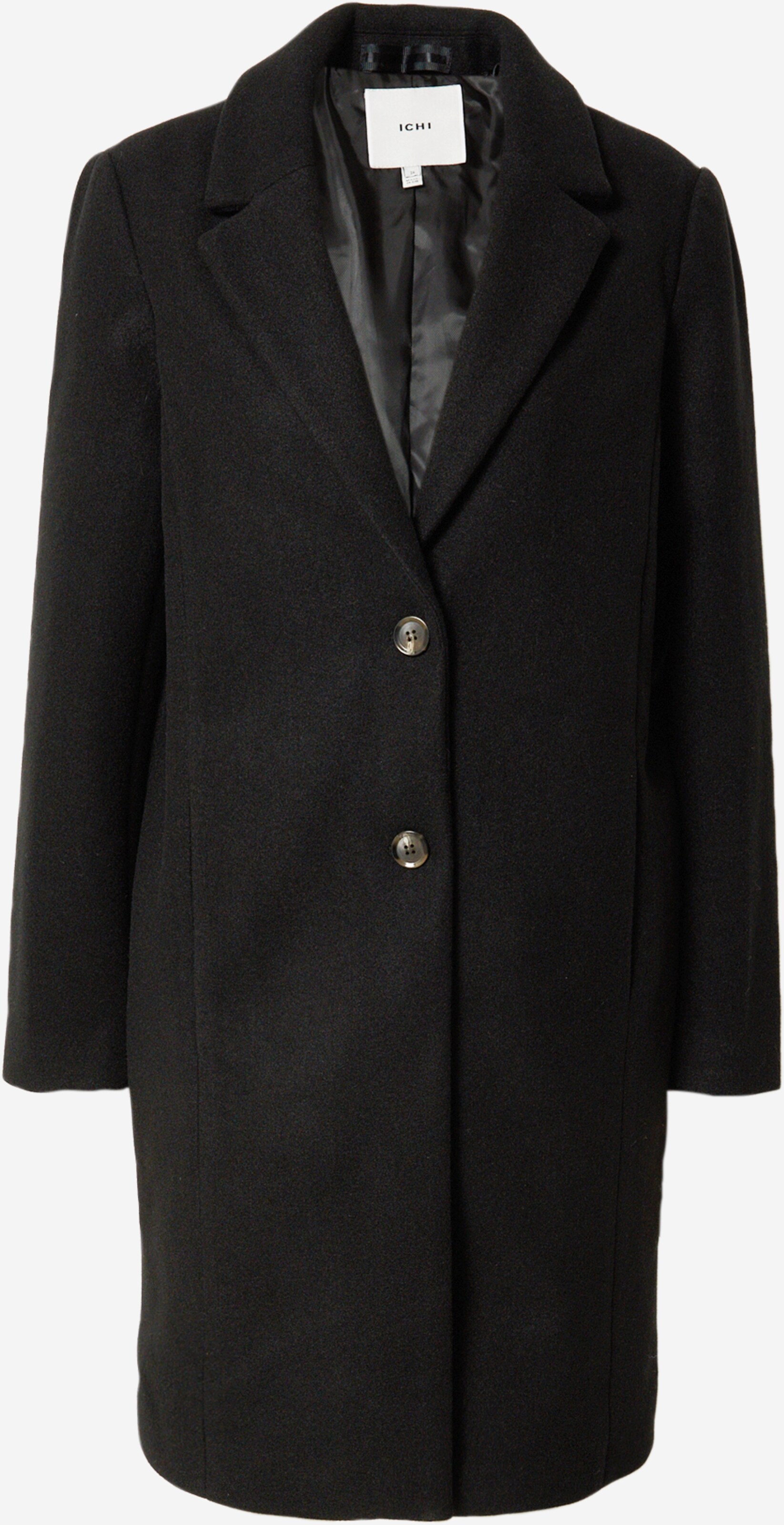 ICHI Between-Seasons Coat 'Jannet' in Black ABOUT YOU