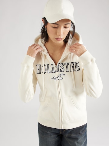 HOLLISTER - Sudadera con cremallera 'TECH CORE' en beige: frente