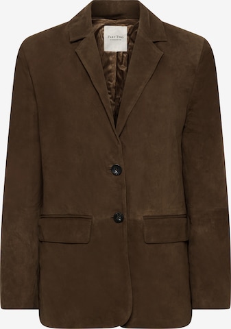 Blazer Part Two en marron : devant