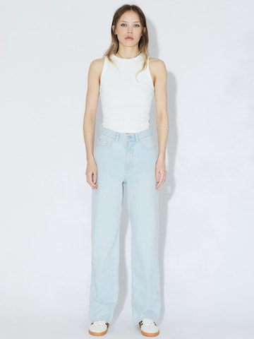 Dr. Denim Regular Jeans 'Echo High Straight' in Blauw: voorkant