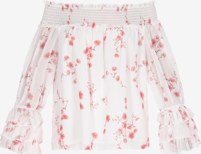 Bluză 'Fashion Look' NAEMI pe verde închis / roșu pastel / alb, Vizualizare produs