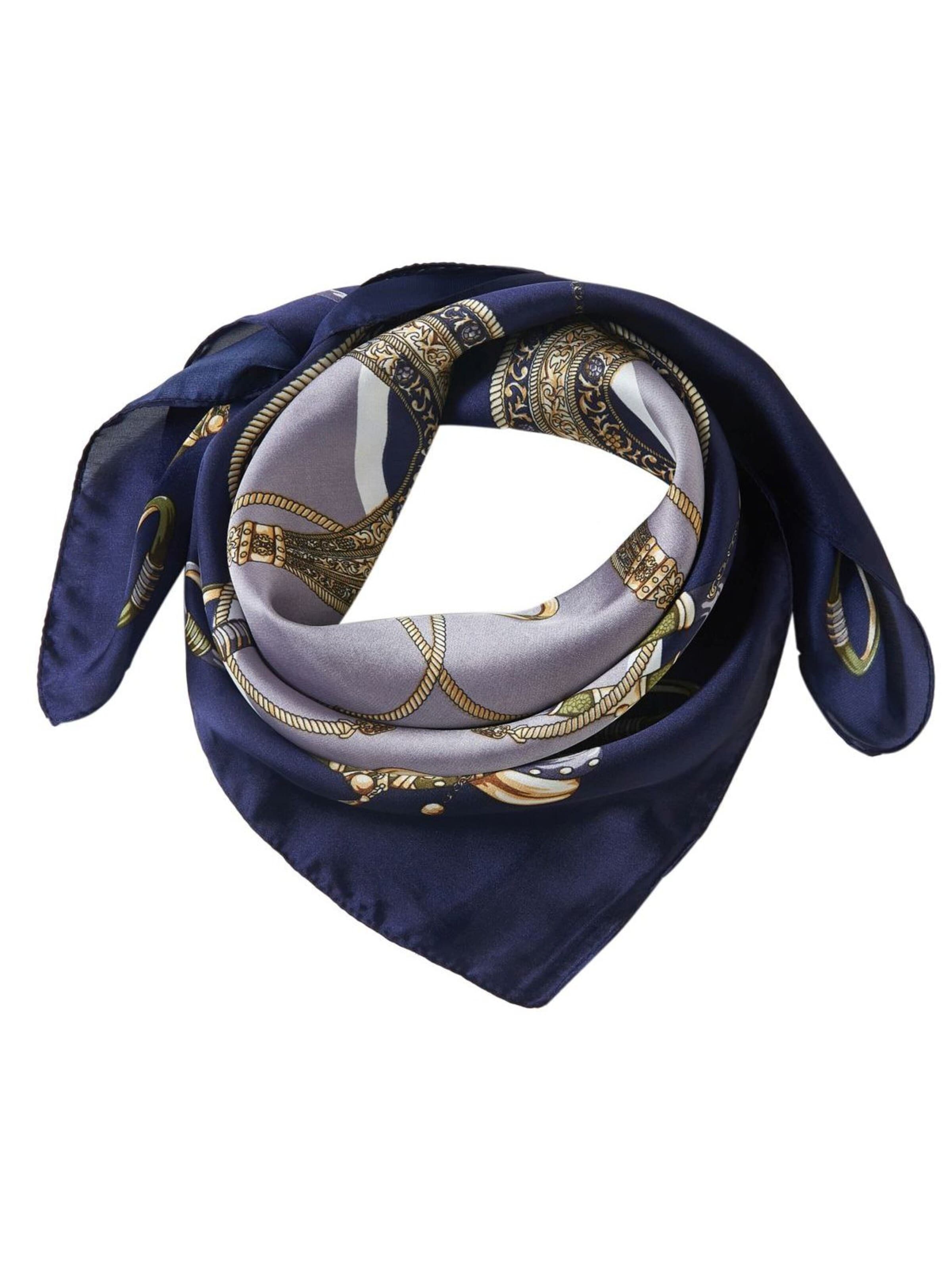 alberto cabale Sjaal 'Petit carré de Soie Multirings Cléo' in Blauw