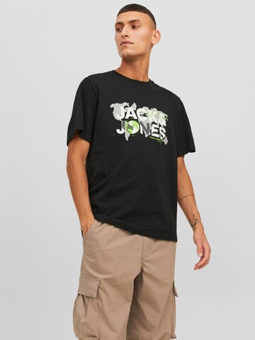 Tricou 'Dust' de la JACK & JONES pe negru: față