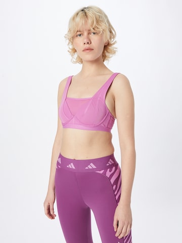 ADIDAS PERFORMANCE High Support Sports Bra in Purple: front