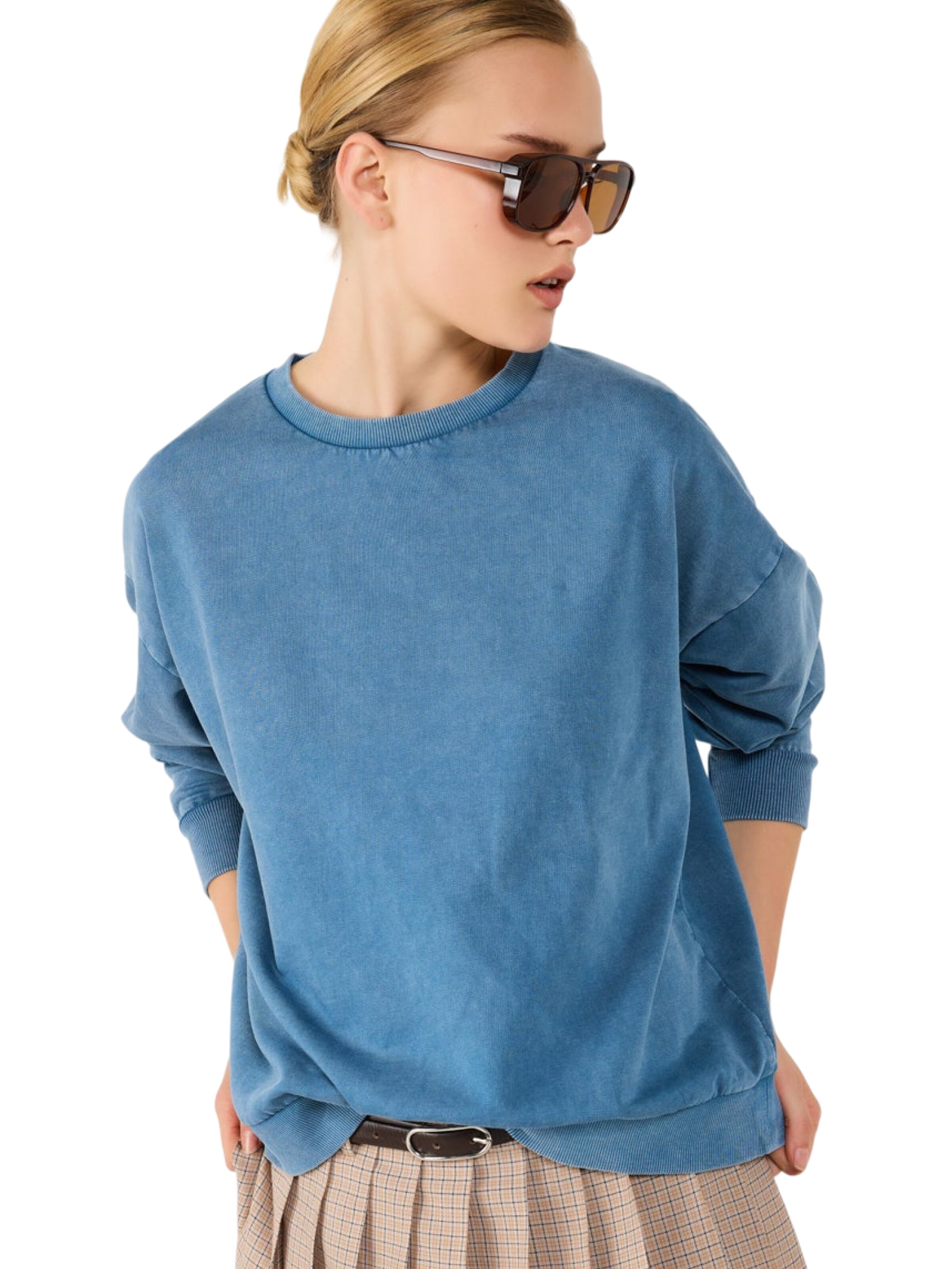 No Matter What Sweatshirt in Blauw