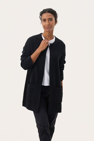 Part Two Gebreid vest 'Niya' in Blauw: voorkant