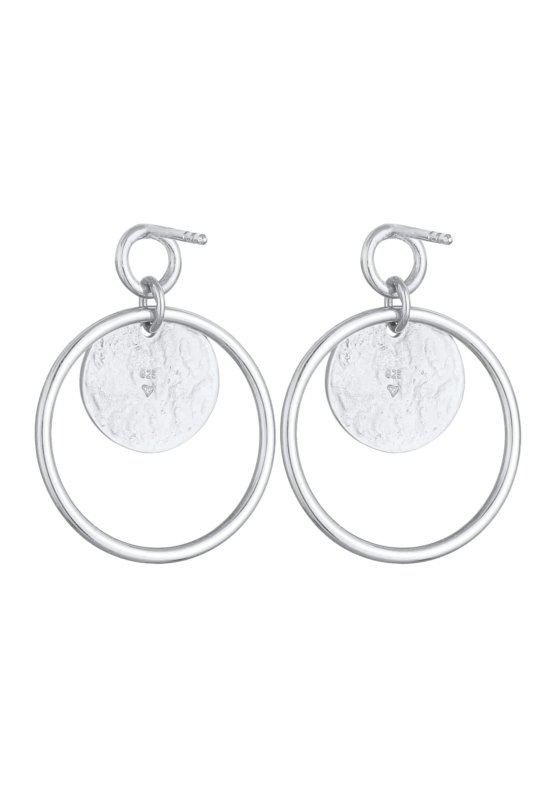 ELLI Oorbellen 'Geo' in Zilver