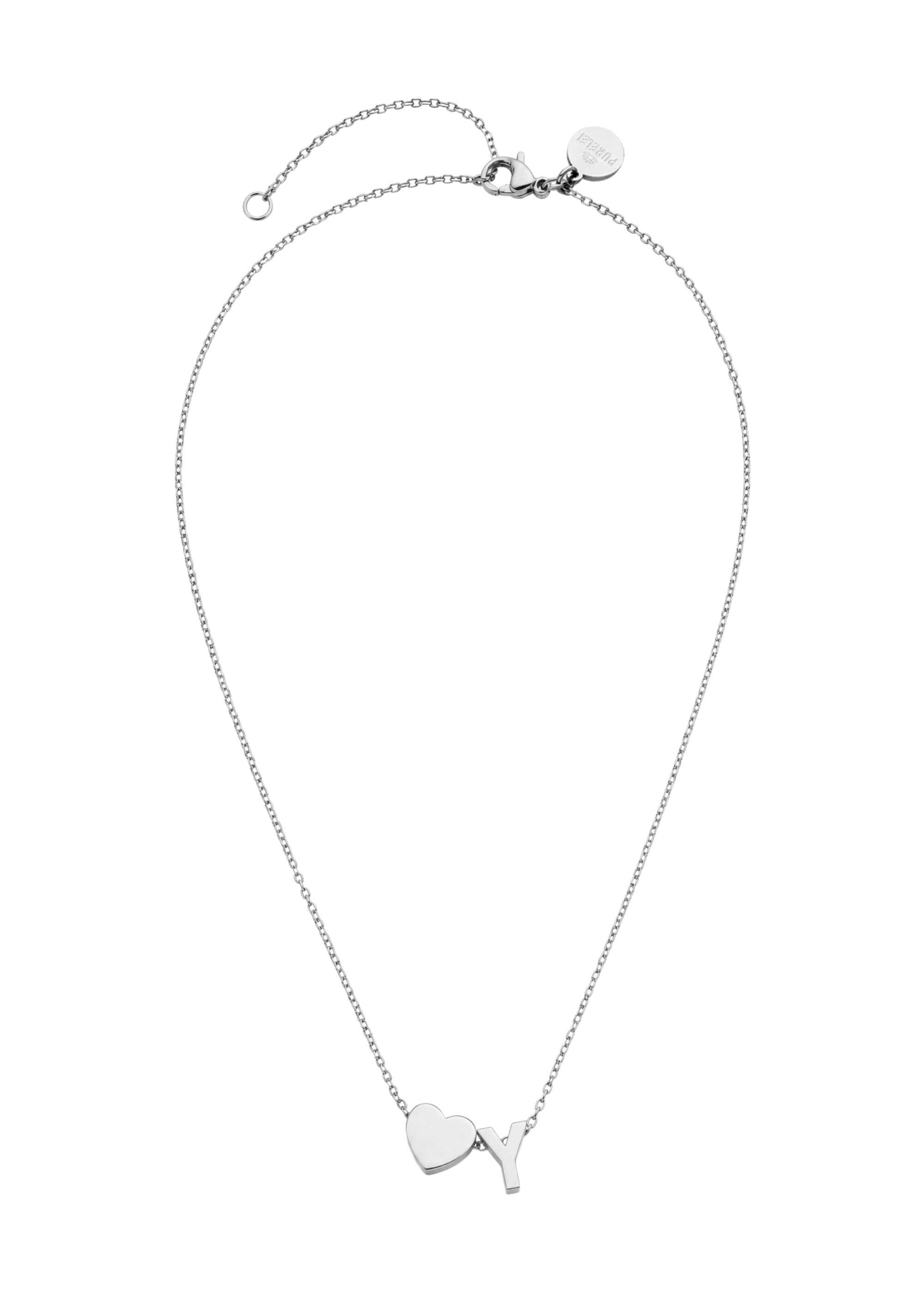 PURELEI - Cadena 'Letter Heart Y' en plata: frente