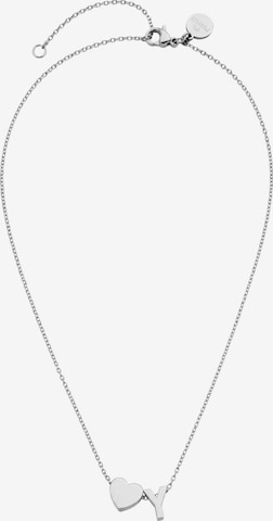 PURELEI - Cadena 'Letter Heart Y' en plata: frente