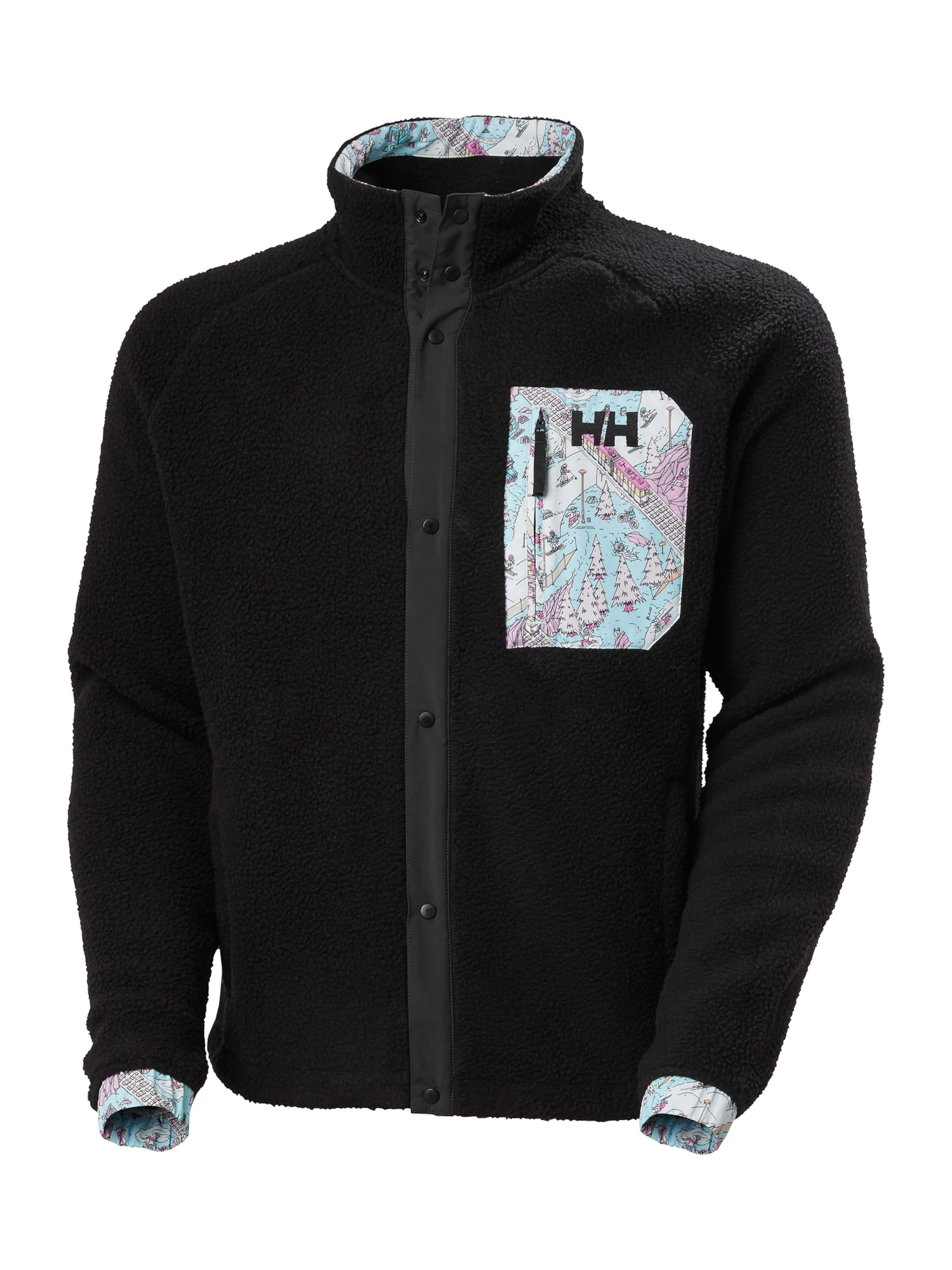 juoda HELLY HANSEN Funkcinis flisinis džemperis 'Panorama Pile Snap': priekis