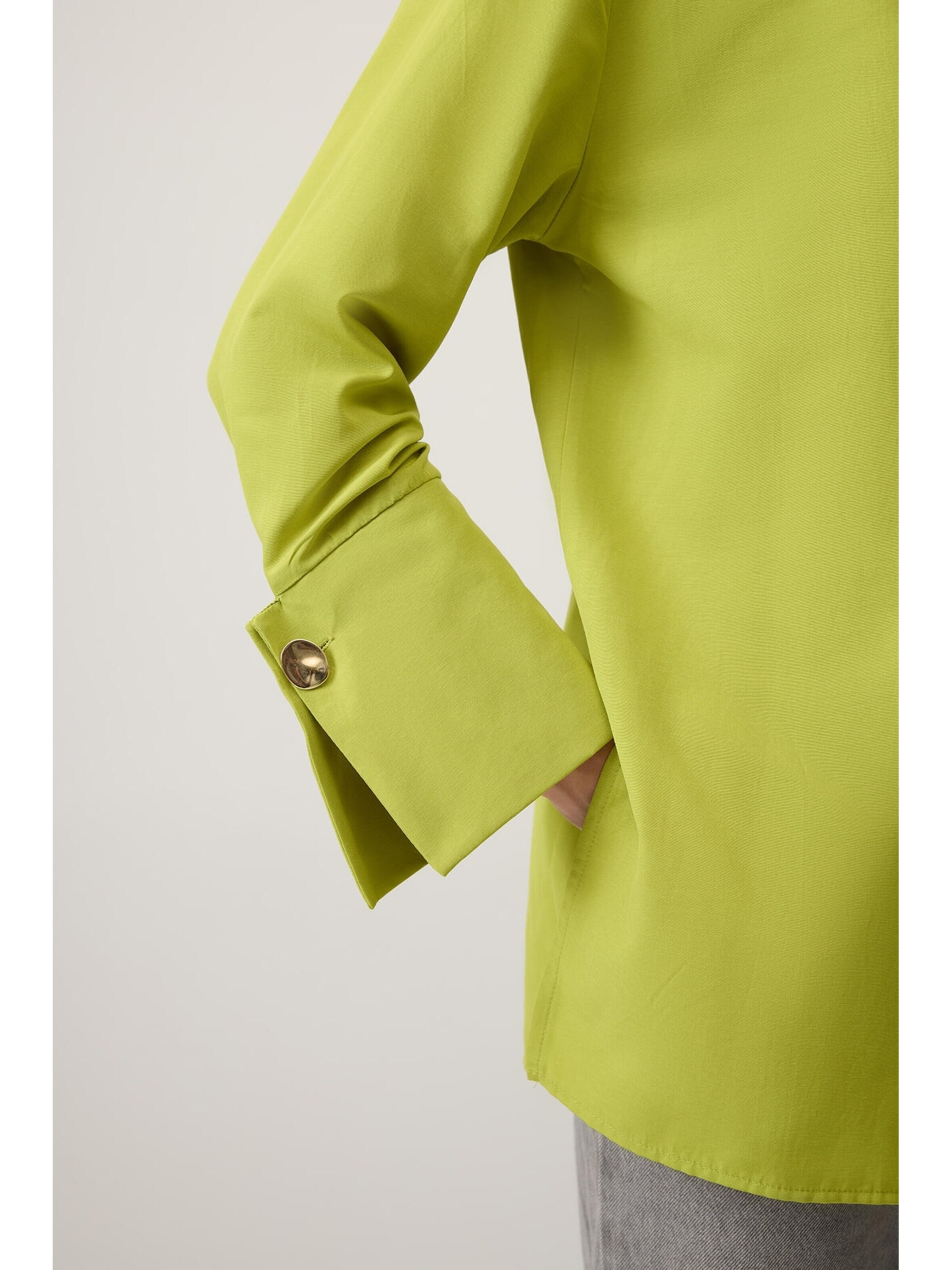 Touché Privé - Camiseta 'Poplin Shirt With Wide Cuff' en verde