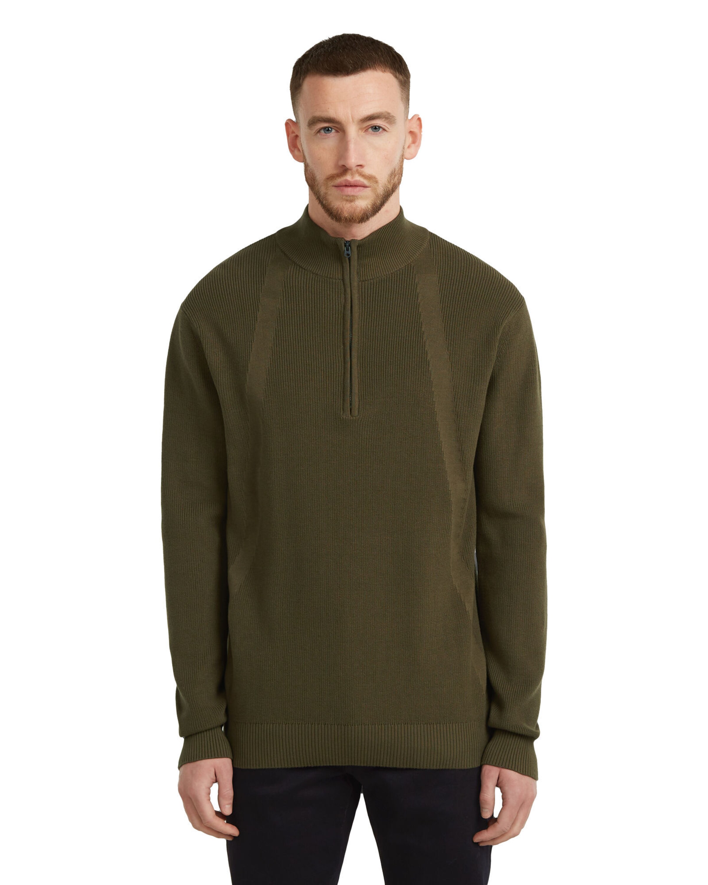 G-STAR Trui in Groen: voorkant