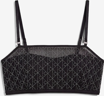 Bandeau Soutien-gorge Calvin Klein en noir : devant