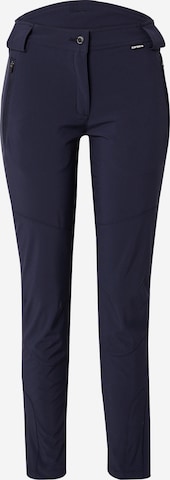 ICEPEAK Slimfit Outdoorové kalhoty 'DORAL' – modrá: přední strana