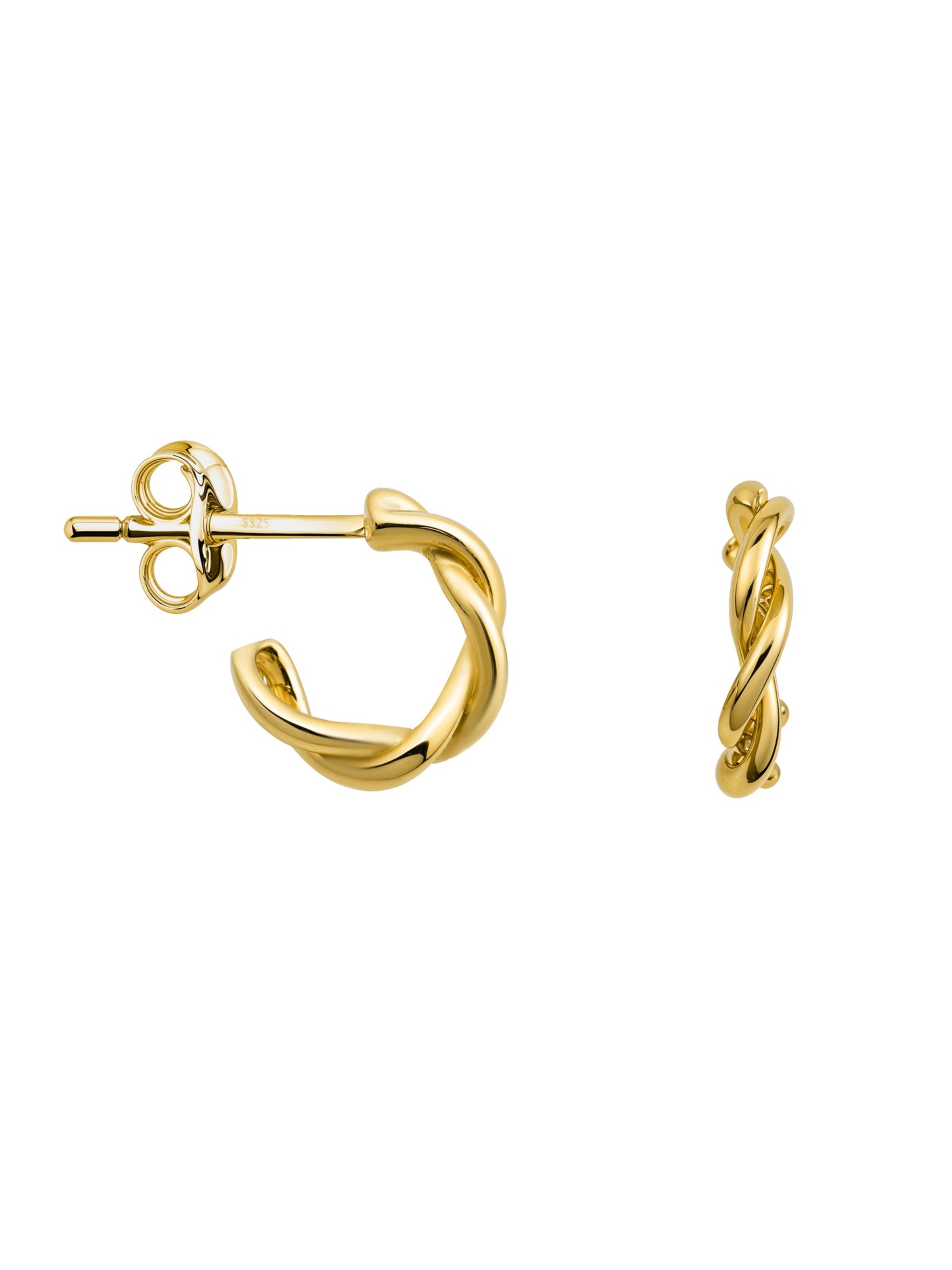 Sofia Milani Ohrringe 'Curved'‌‌‌‌‌ in Gold: Vorderseite