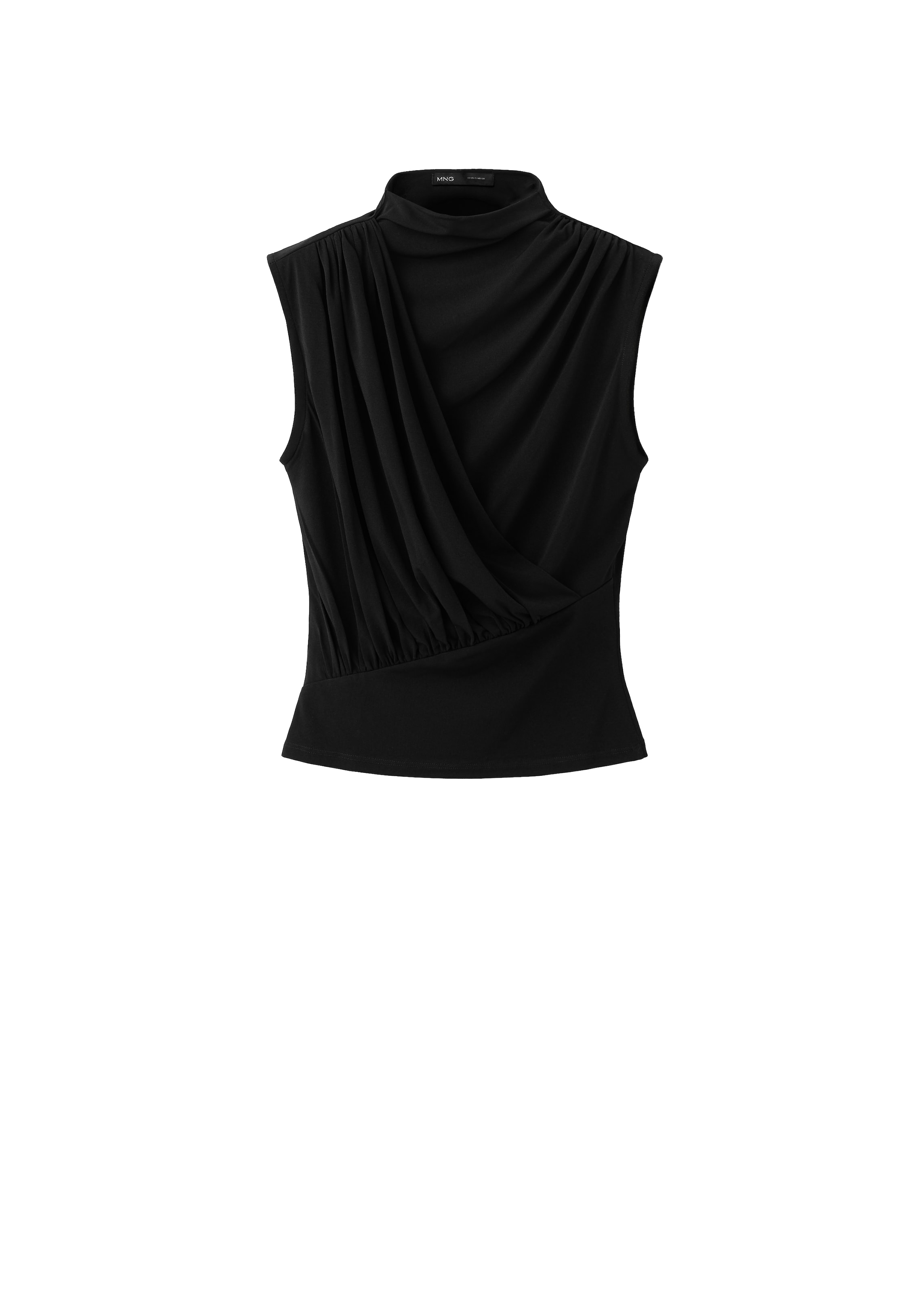 MANGO Top 'CARMEN' | črna barva: sprednja stran