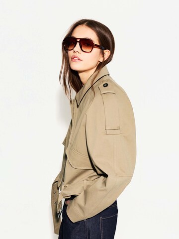 Giacca di mezza stagione di Bershka in beige: frontale