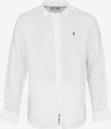 U.S. POLO ASSN. Regular fit Button Up Shirt in White: front