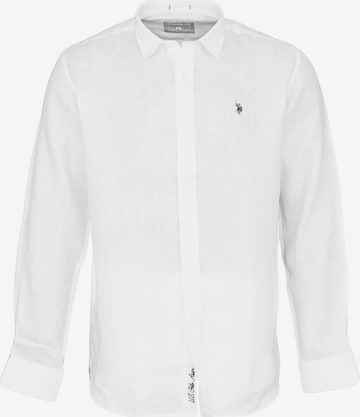 U.S. POLO ASSN. Button Up Shirt in White: front