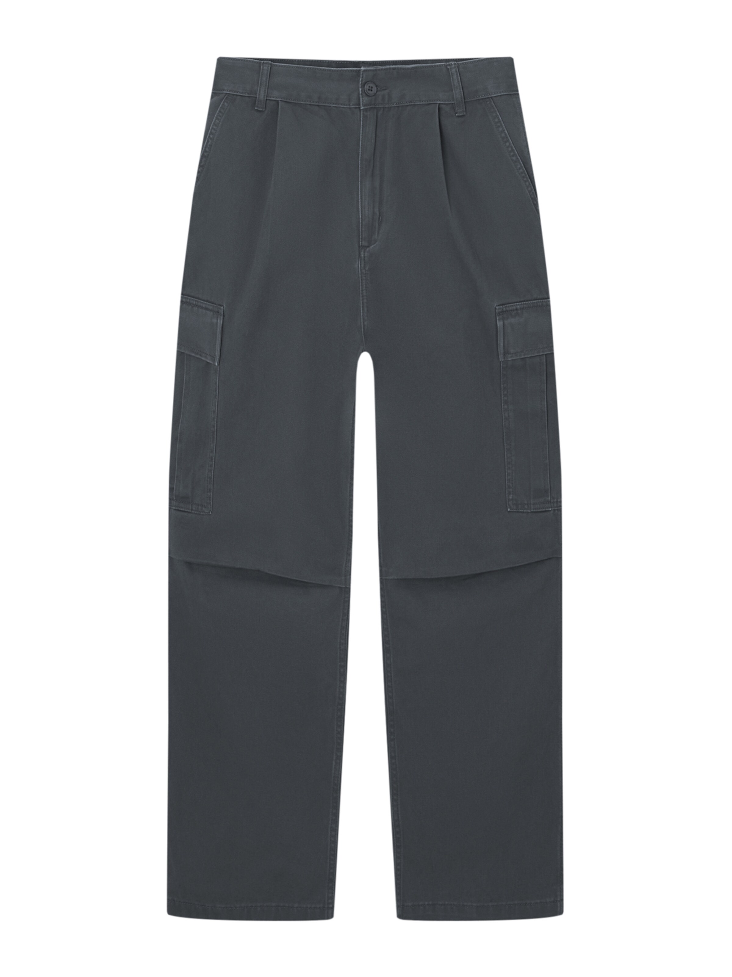 regular Pantaloni cargo di Pull&Bear in grigio: frontale