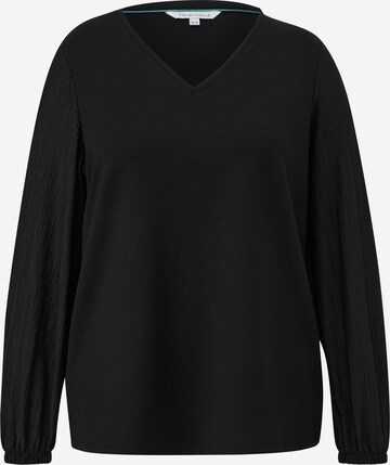 TRIANGLE Blouse in Zwart: voorkant