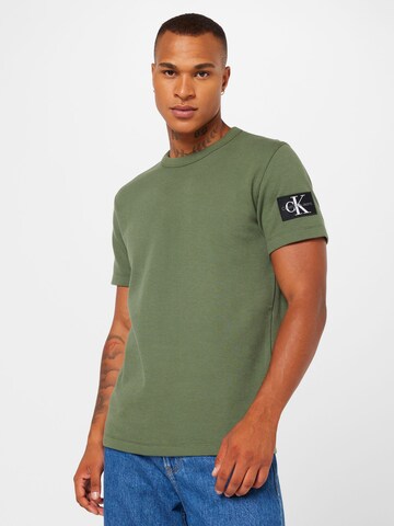 T-Shirt Calvin Klein Jeans en vert : devant