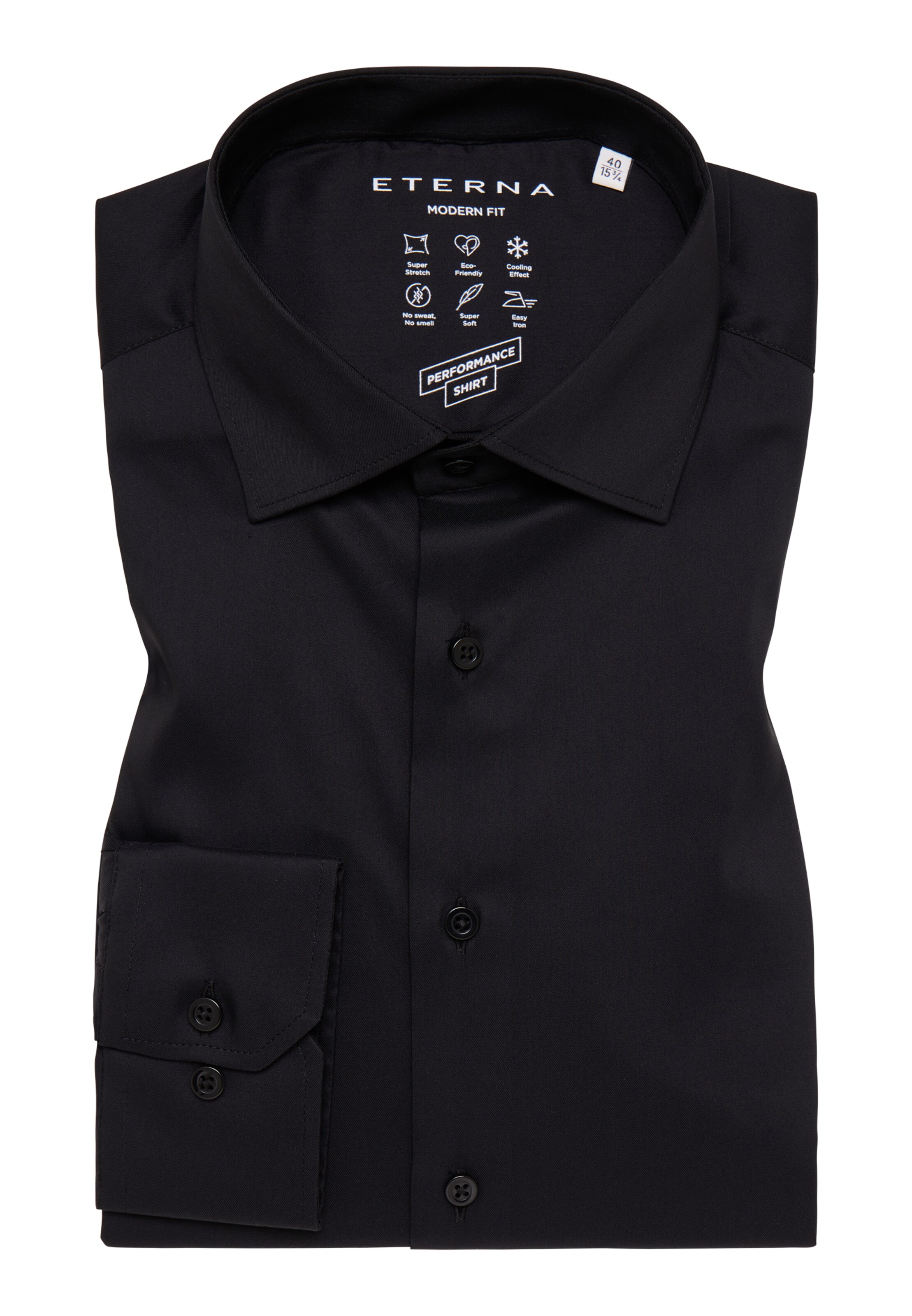 ETERNA Regular fit Business shirt in Black