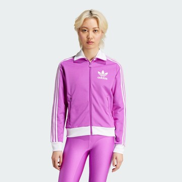 ADIDAS ORIGINALS Sweat jacket 'Beckenbauer' in Purple: front