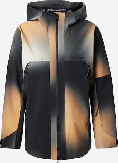 PEAK PERFORMANCE Ulkoilutakki 'Edge 3L AOP' värissä harmaa / vaaleanoranssi / musta, Tuotenäkymä