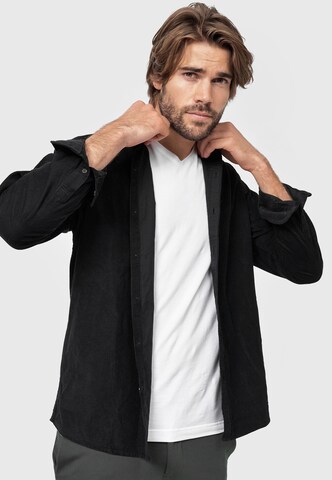 Coupe regular Chemise 'Ryan' INDICODE JEANS en noir : devant