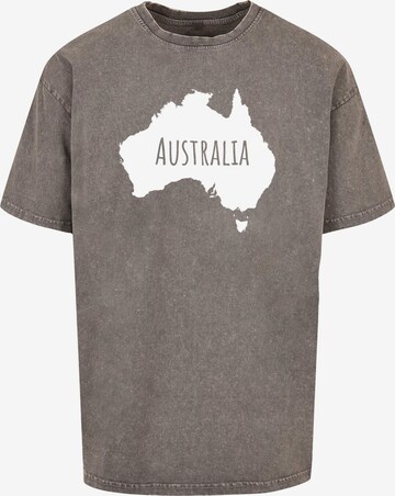 Merchcode Shirt 'Australia X' in Grau: predná strana