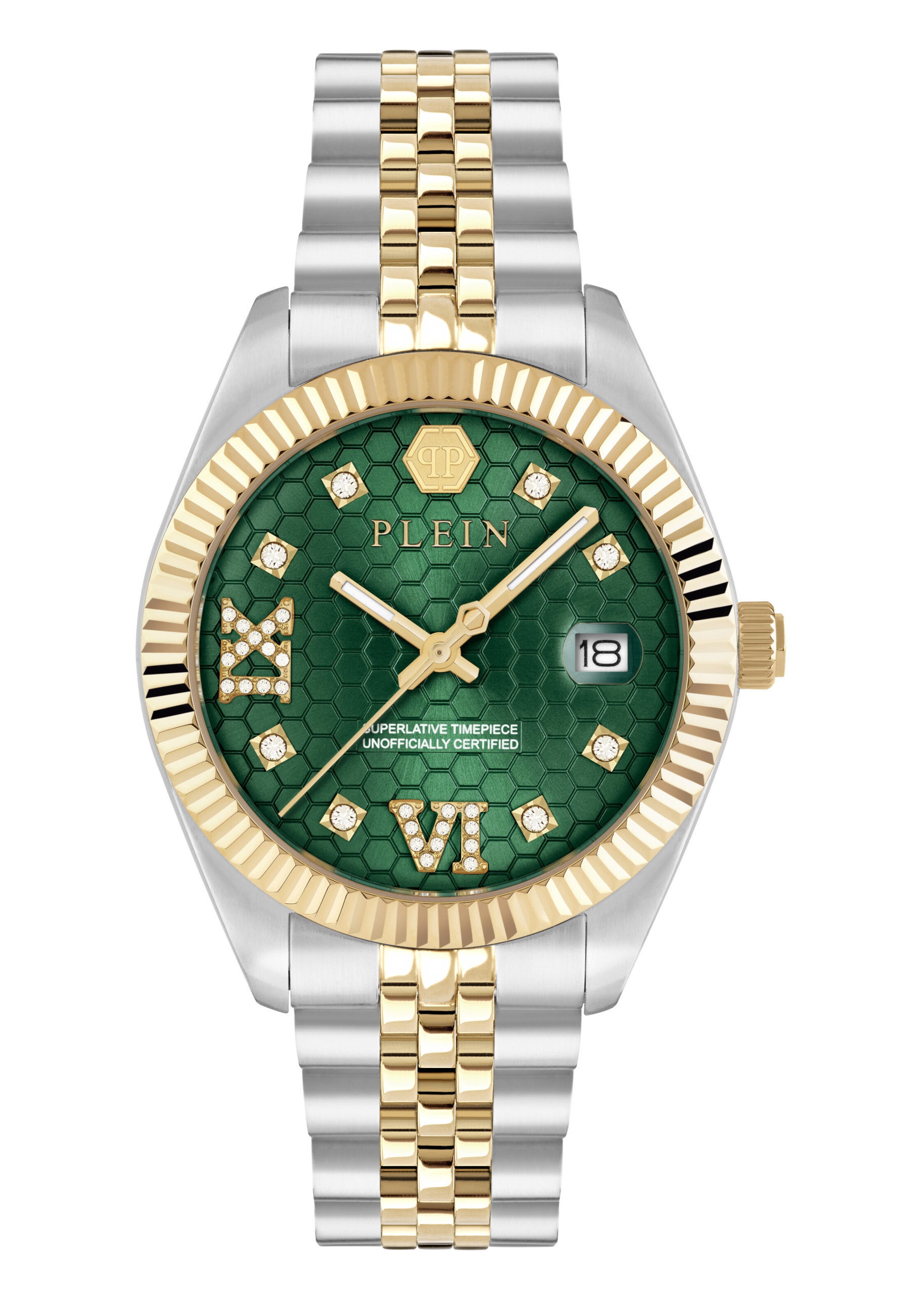 Philipp Plein Watches Analoguhr 'DATE SUPERLATIVE' in Silber: Vorderseite