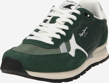 Baskets basses 'Brit' Pepe Jeans en vert : devant