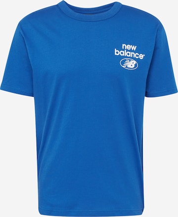 new balance T-shirt i blå: framsida