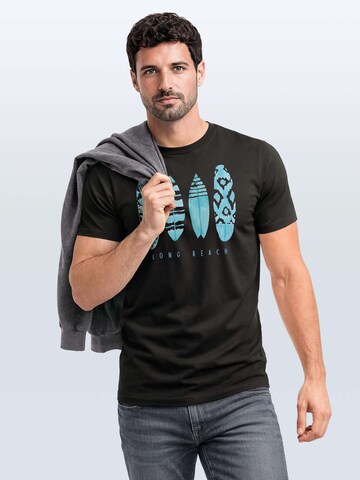 Neverless Shirt 'Long Beach'‌‌‌‌‌‌‌‌‌ in Grau