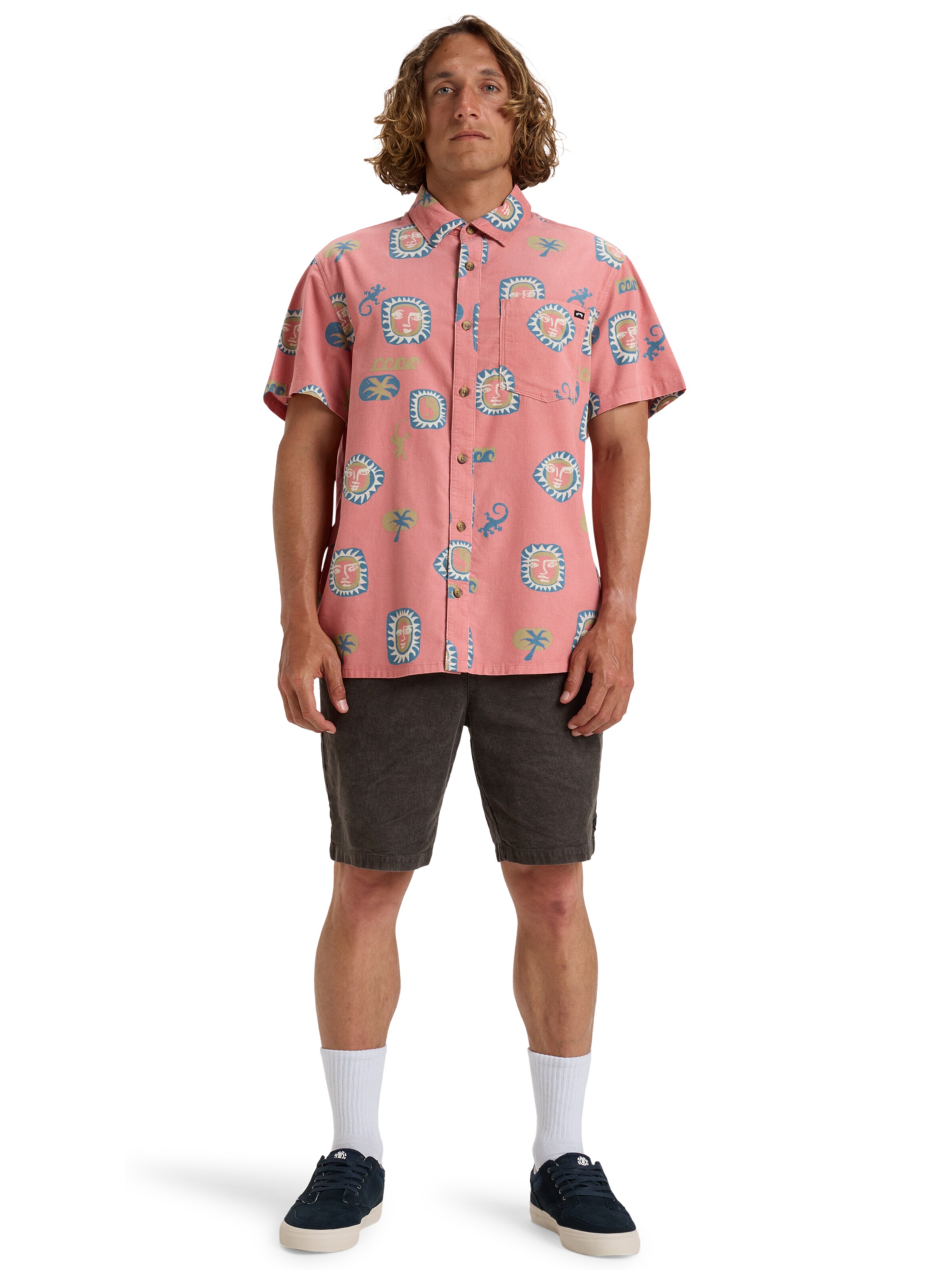 BILLABONG Comfort fit Button Up Shirt 'Solana' in Pink