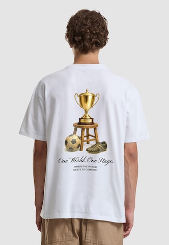 Mister Tee Shirt 'One World One Stage' in Wit: voorkant