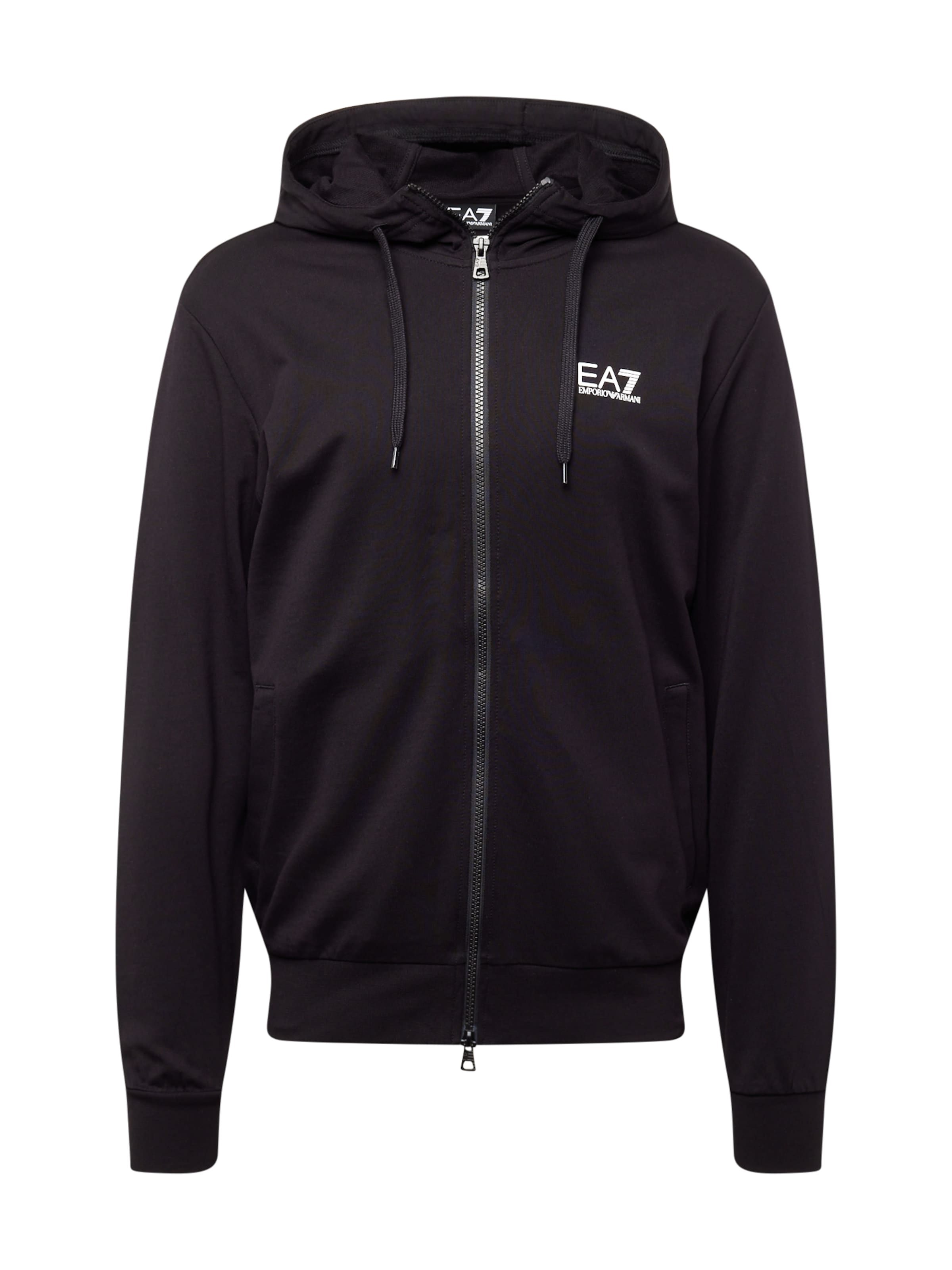 EA7 Emporio Armani Ζακέτα φούτερ σε μαύρο: μπροστά