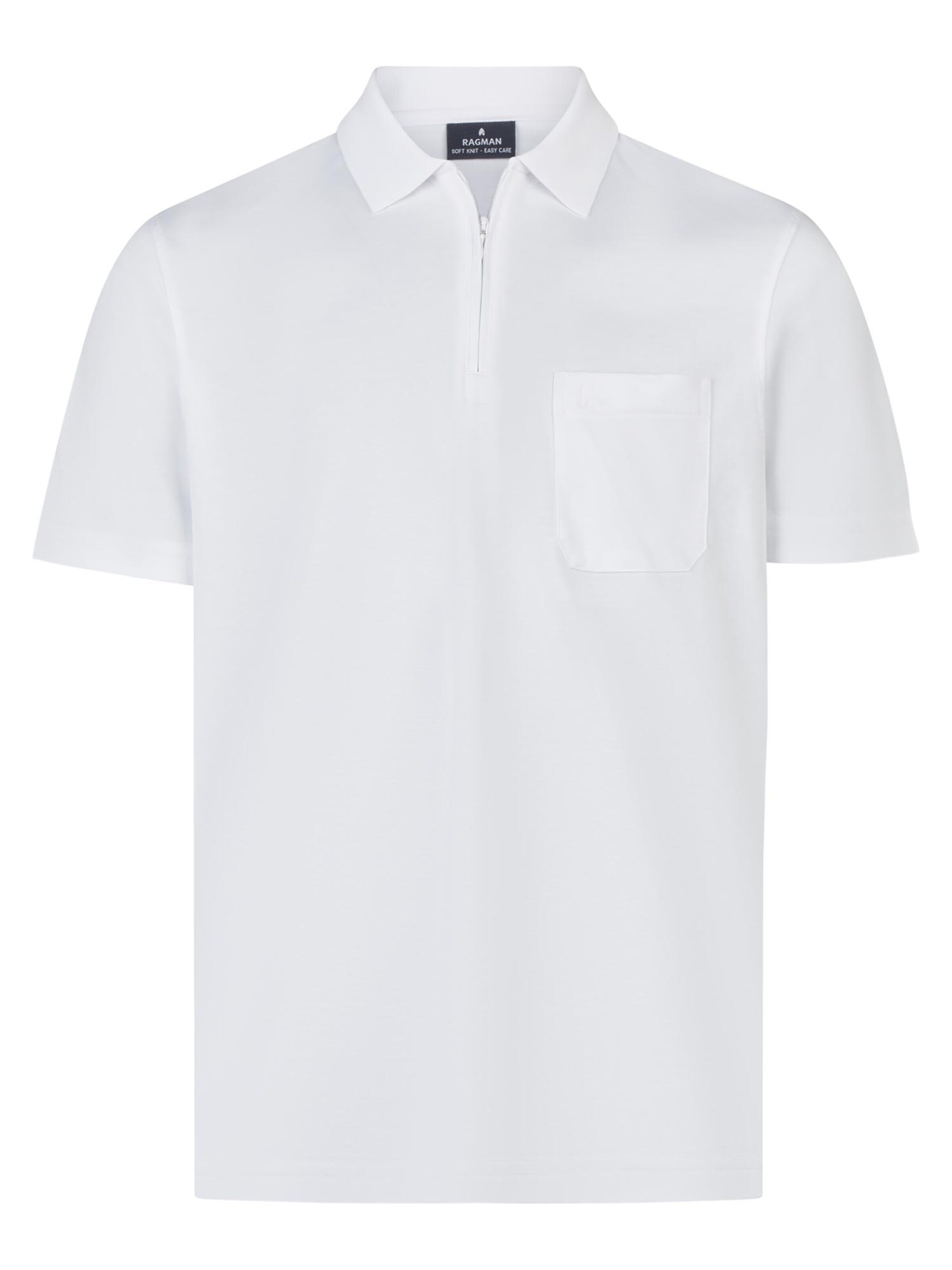 Ragman Shirt 'Basic' in Wit: voorkant